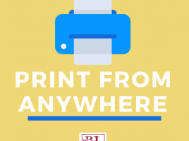 a picture of a printer with the words print from anywhere