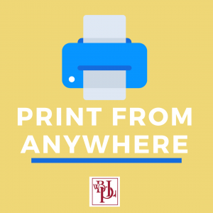 a picture of a printer with the words print from anywhere