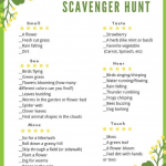 Spring Senses Scavenger Hunt