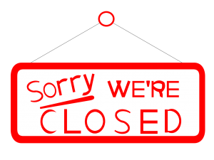 Sorry, we're closed.