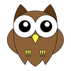 Brown clip art owl