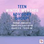 Teen Advisory Group winter 2_21