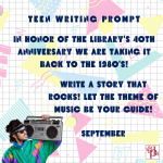 TEEN WRITING PROMPT SEPT