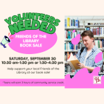 Volunteers Needed FOTL Book Sale IG NP 9_30