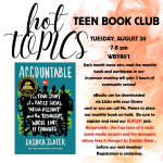 HOT TOPICS TEEN BOOK CLUB 8 30