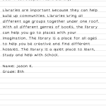 Letters to your Library 8