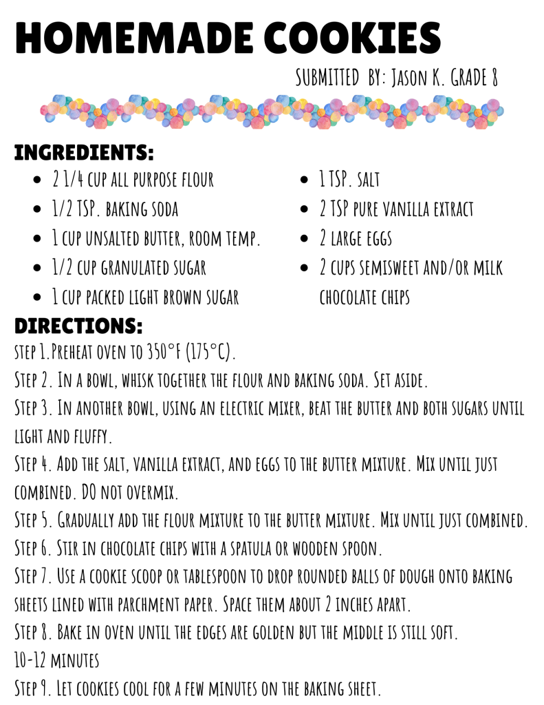 homemade cookie recipe