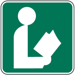 Library Road Sign