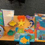Ocean play toys and accompanying reading materials