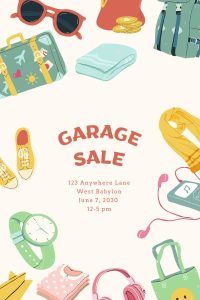 Garage Sale Poster Sample