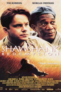 Shawshank Redemption DVD cover with Tim Robbins & Morgan Freeman on the cover.